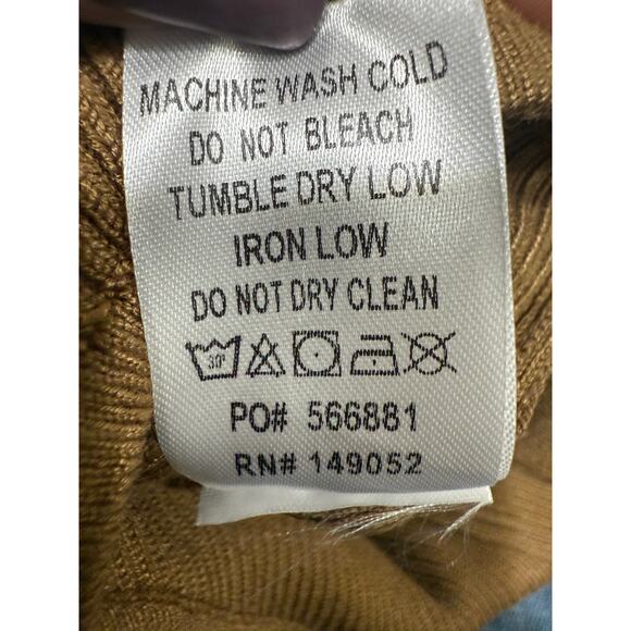 NWT Fashion Nova Tamara Camel Ribbed Knit Sweater Maxi Bodycon Dress Size M - Picture 12 of 13